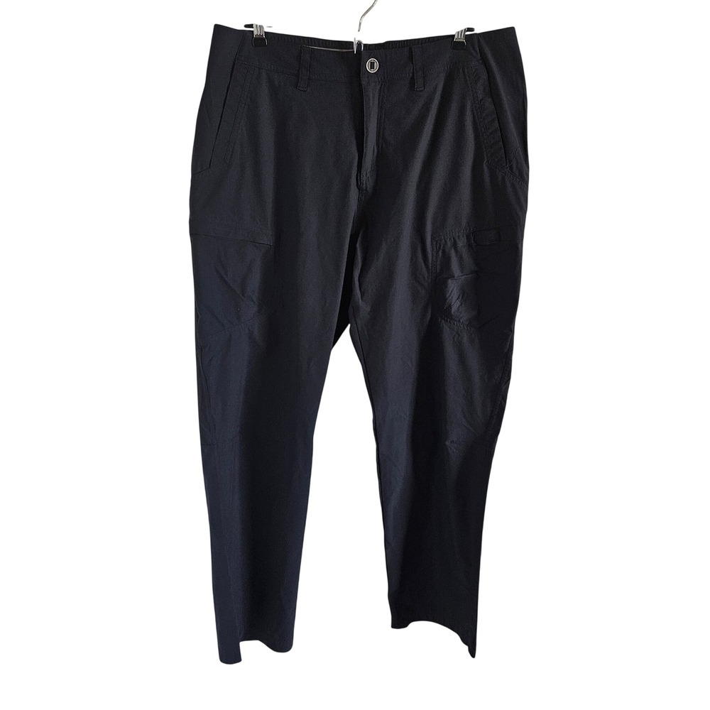 ExOfficio Mens Black Nylon Stretch Hiking Travel Cargo Pants Size 36x32